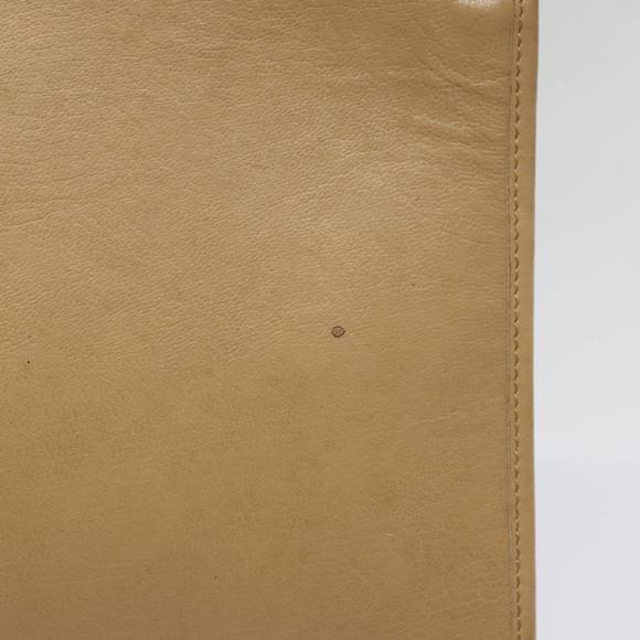 Christian Dior Shoulder Bag Leather Beige Gold Auth 88259 - Picture 5 of 16